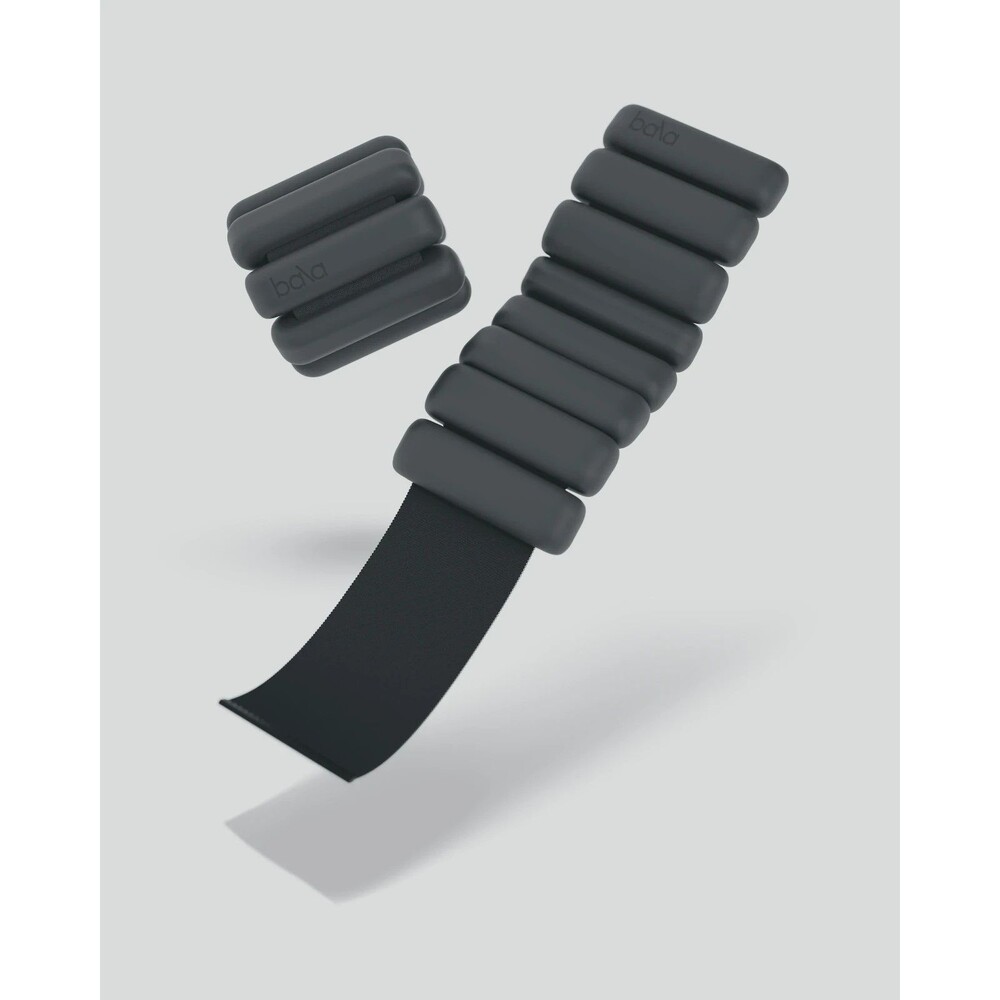 Bala Bangles Charcoal Gray Wrist & Ankle Weights 1 lb Set of 2 Carrying Case New